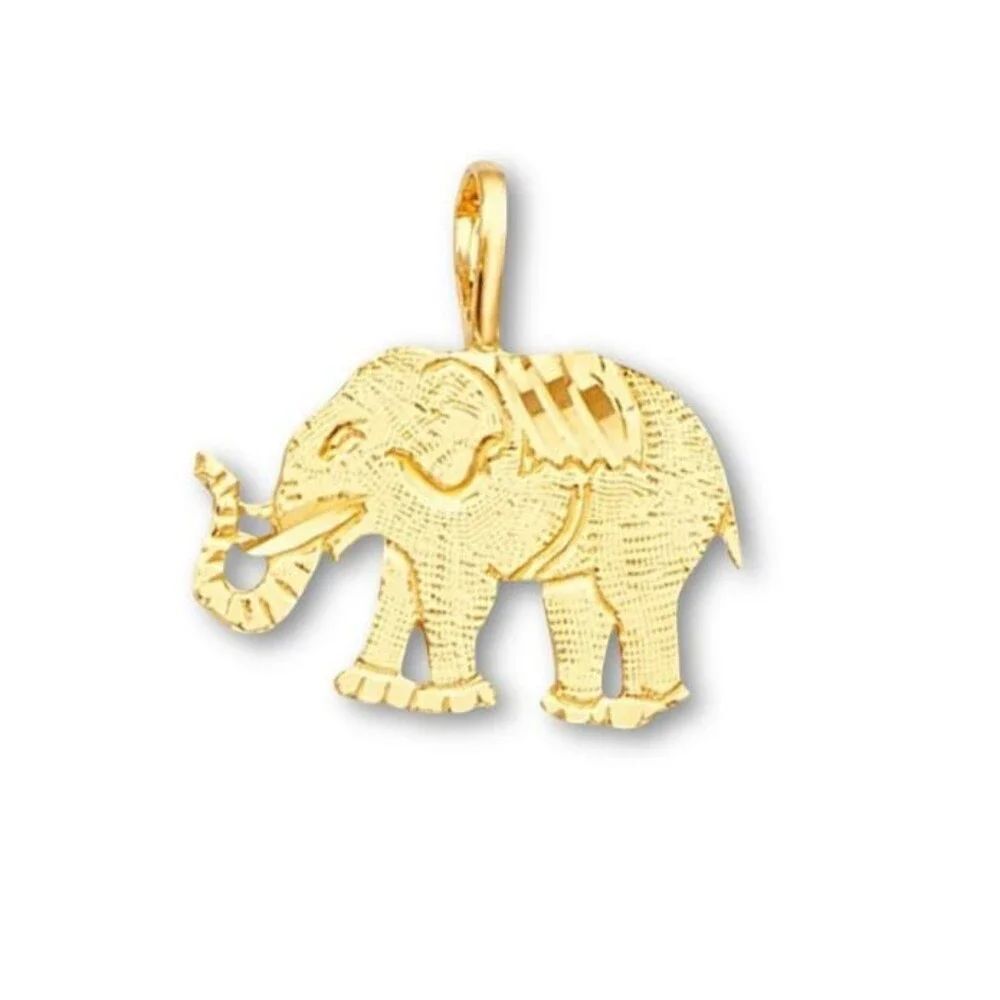 14K Gold Elephant Pendant | Lucky Animal Jewelry Charm By Tehrani Jewelry